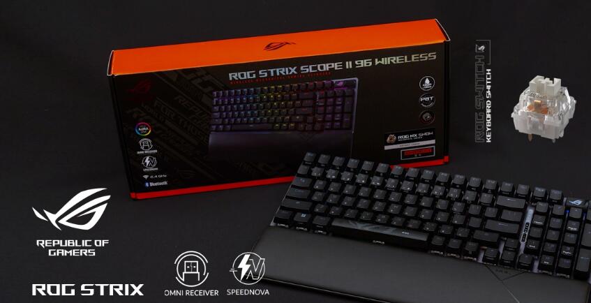 ROG Strix Scope II 96 Wireless无线电竞键盘开箱评测