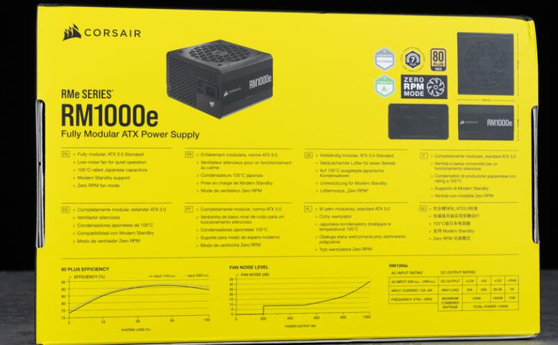 CORSAIR RMe Series RM1000e ATX 3.0电源开箱评测