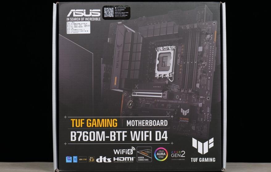 华硕TUF GAMING B760M-BTF WIFI D4主板开箱评测