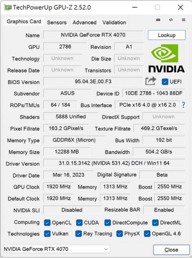 华硕TUF Gaming GeForce RTX4070 OC显卡开箱评测