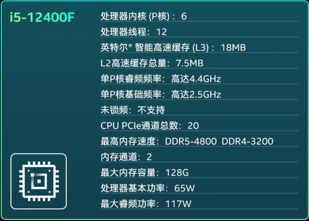 i5 12400F能超频吗（12400f参数）