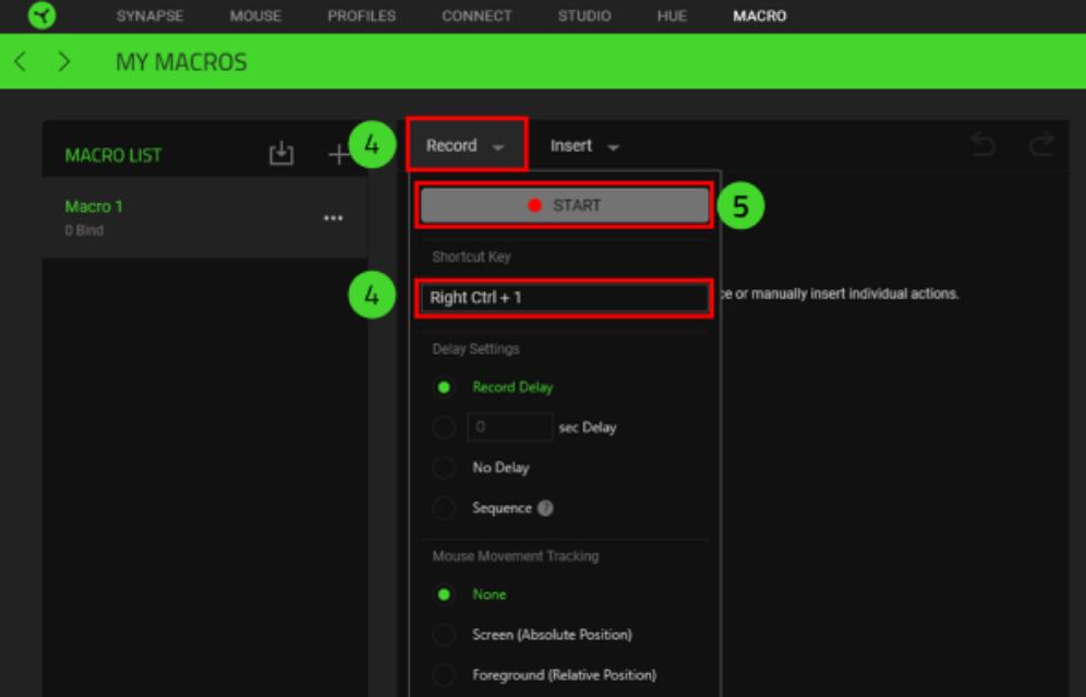 如何在雷蛇鼠标上创建宏