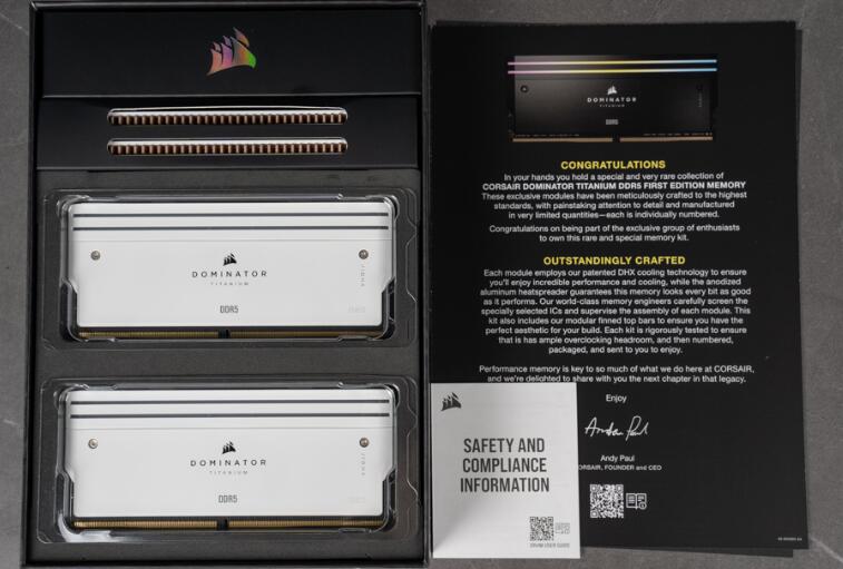 海盗船CORSAIR DOMINATOR TATANIUM DDR5內存开箱测试