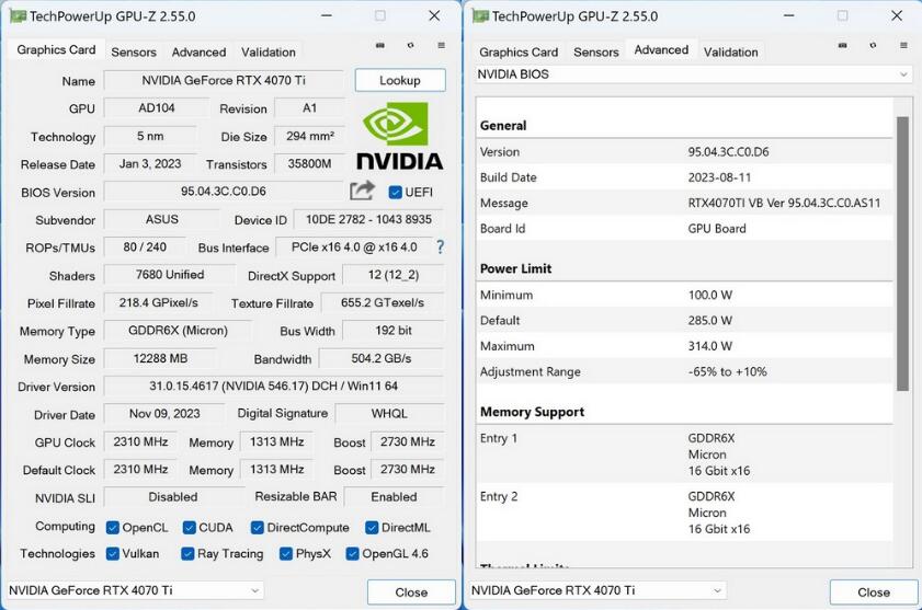 ASUS TUF Gaming RTX 4070 Ti White 12GB GDDR6X OC显卡开箱评测