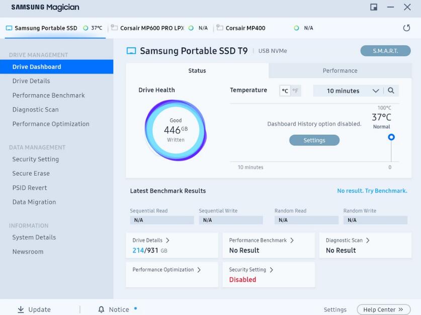 三星T9移动固态硬盘开箱评测