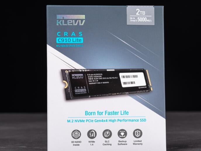 KLEVV CRAS C910 Lite 2TB SSD开箱评测