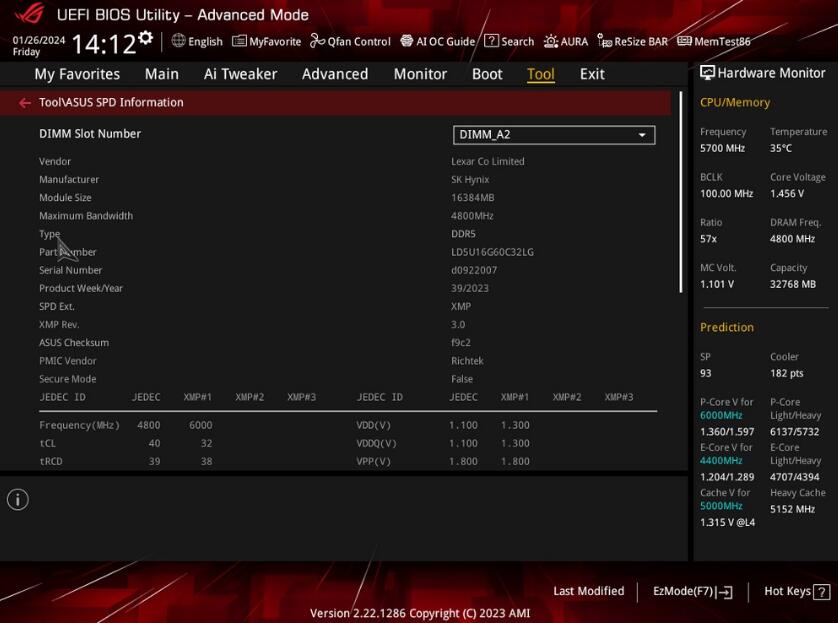 LEXAR THOR DDR5 6000 16GBx2內存开箱测试 LEXAR THOR DDR5 6000 16GBx2內存开箱测试