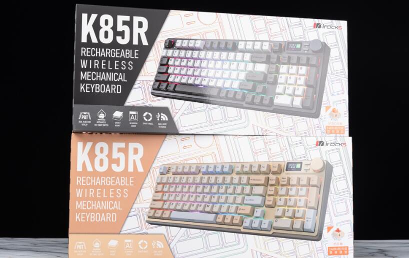 iRocks K85R无线机械式键盘开箱评测