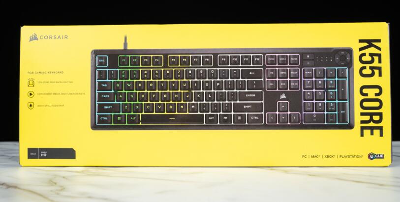 海盗船CORSAIR K55 CORE键盘开箱评测