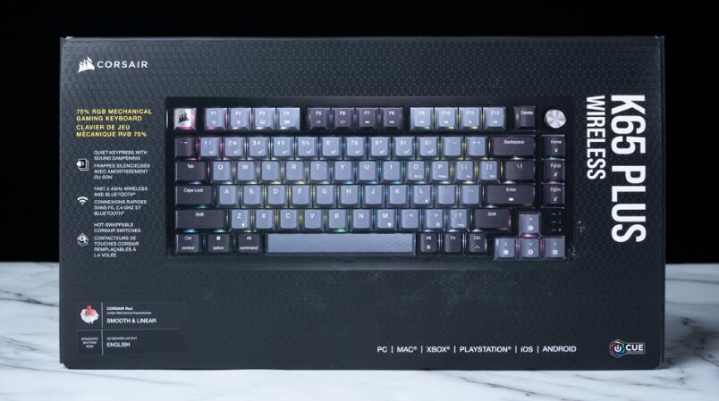 CORSAIR K65 PLUS WIRELESS机械键盘开箱 CORSAIR K65 PLUS WIRELESS机械键盘开箱