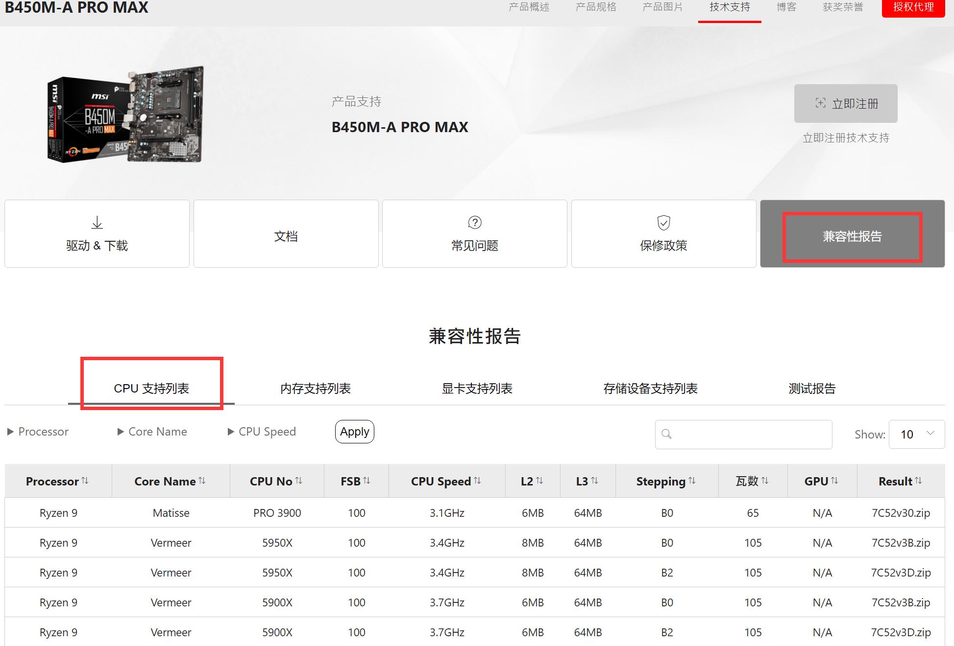 b450m主板支持什么cpu（华硕、微星、技嘉主板支持CPU查询方法）