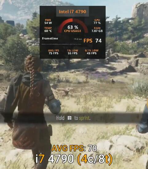 i7 4790相当于现在什么水平？能玩大型游戏吗？