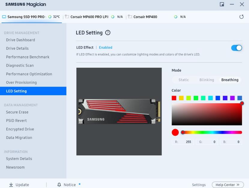 SAMSUNG 990 PRO with Heatsink PCIe 4.0 M.2固态硬盘开箱测试