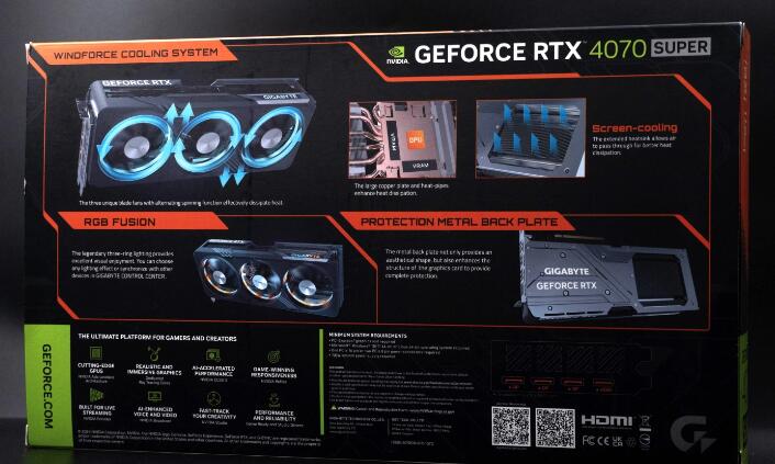 GIGABYTE RTX 4070 SUPER GAMING OC 12G显卡开箱评测