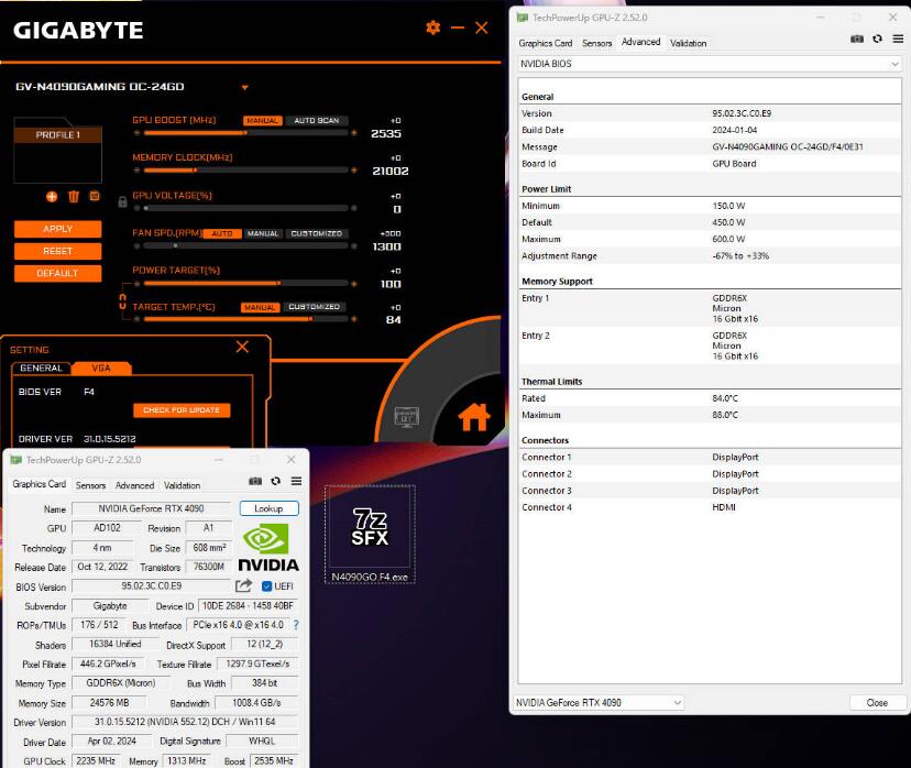 技嘉为RTX4090推出新VBIOS改进风扇曲线设定 技嘉为RTX4090推出新VBIOS改进风扇曲线设定