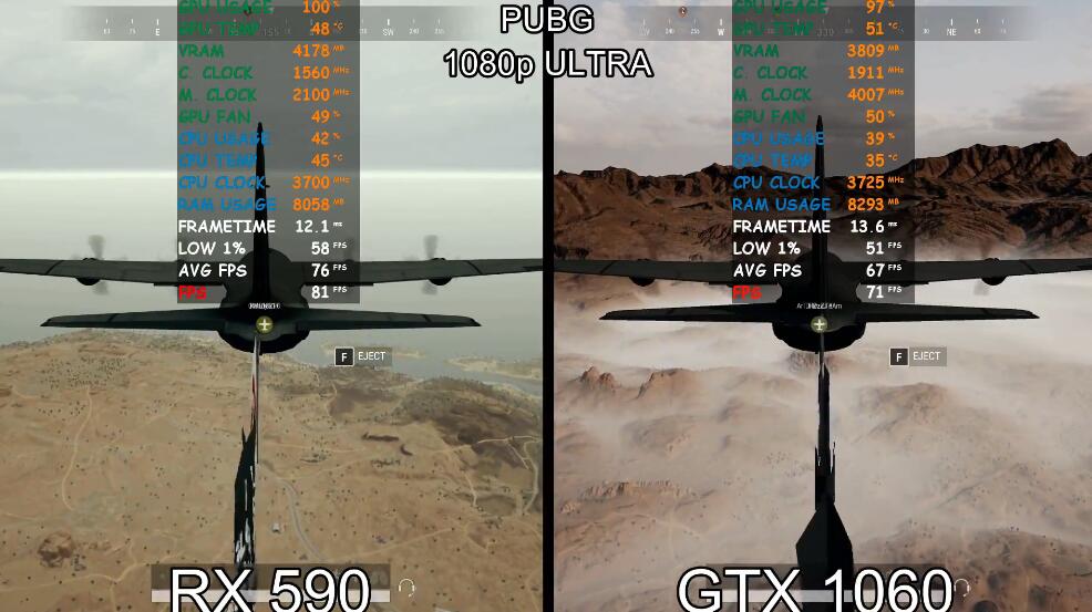 RX590和GTX1060 6GB性能差多少 RX590和GTX1060 6GB性能差多少