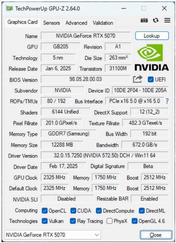 NVIDIA GeForce RTX 5070创始版显卡开箱评测 NVIDIA GeForce RTX 5070创始版显卡开箱评测