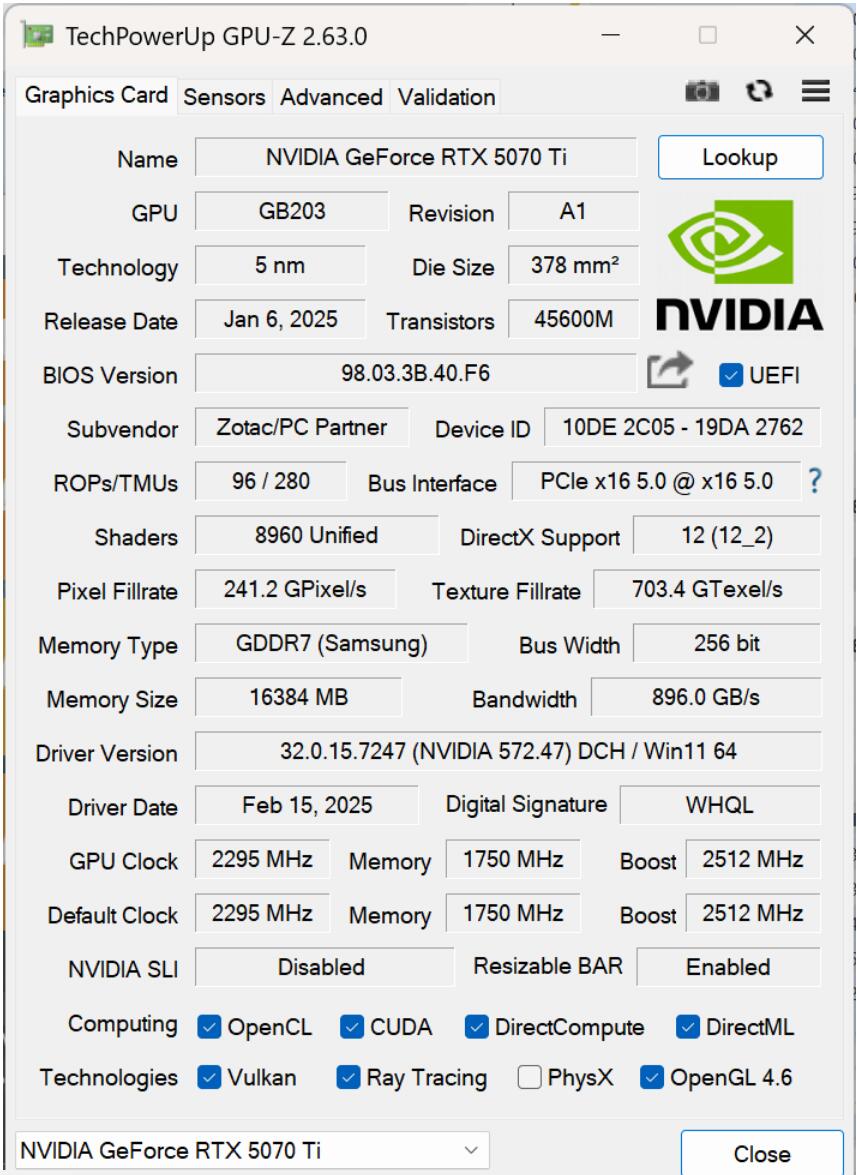 ZOTAC GAMING GeForce RTX 5070 Ti AMP EXTREME INFINITY显卡开箱评测 ZOTAC GAMING GeForce RTX 5070 Ti AMP EXTREME INFINITY显卡开箱评测