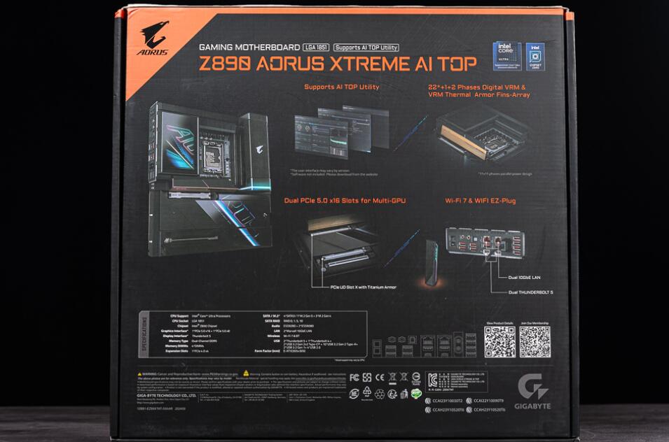 GIGABYTE Z890 AORUS XTREME AI TOP主板开箱评测